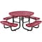 Global Industrial Round Kids Picnic Table, Red, Expanded Metal, 46 in L, 24-1/2 in H Overall 277150KRD - alternate 1